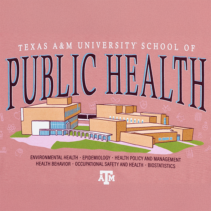 Texas A&M Public Health Cotton T-Shirt - Pink