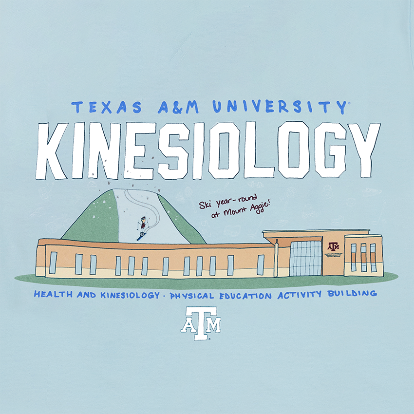 Texas A&M Kinesiology T-Shirt - Blue
