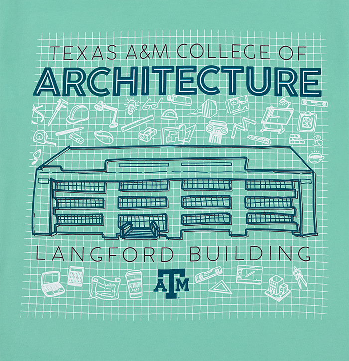 Texas A&M Architecture T-Shirt - Green