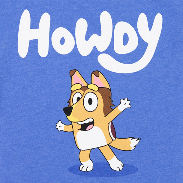 Bella + Canvas Collie Kids Toddler Howdy T-Shirt - Blue
