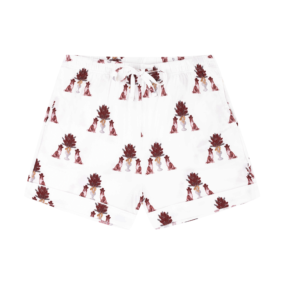 Sorority & Sisterhood Collie Pajama Short Set - Maroon