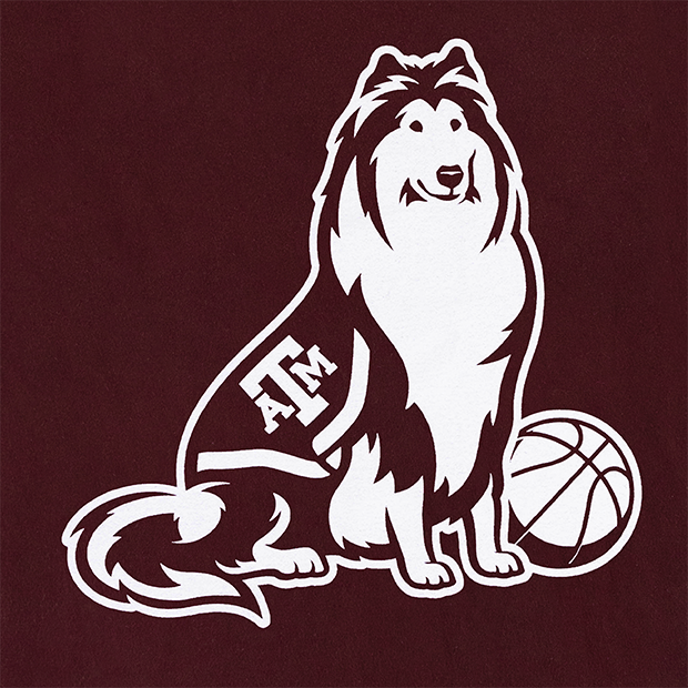 Texas A&M Reveille Maroon Basketball T-Shirt