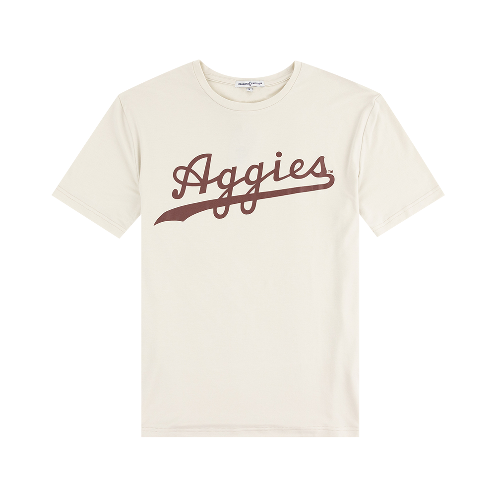 Script Aggies Collegiate Outfitters Performance T-Shirt - Beige