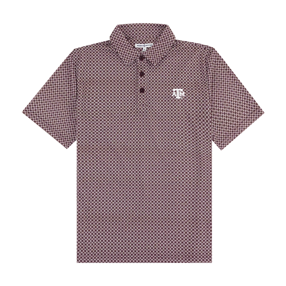 Texas A&M Collegiate Outfitters Cross Stitch Polo - Maroon