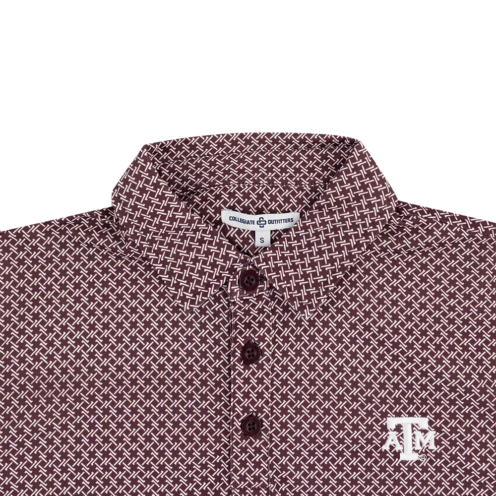 Texas A&M Collegiate Outfitters Cross Stitch Polo - Maroon