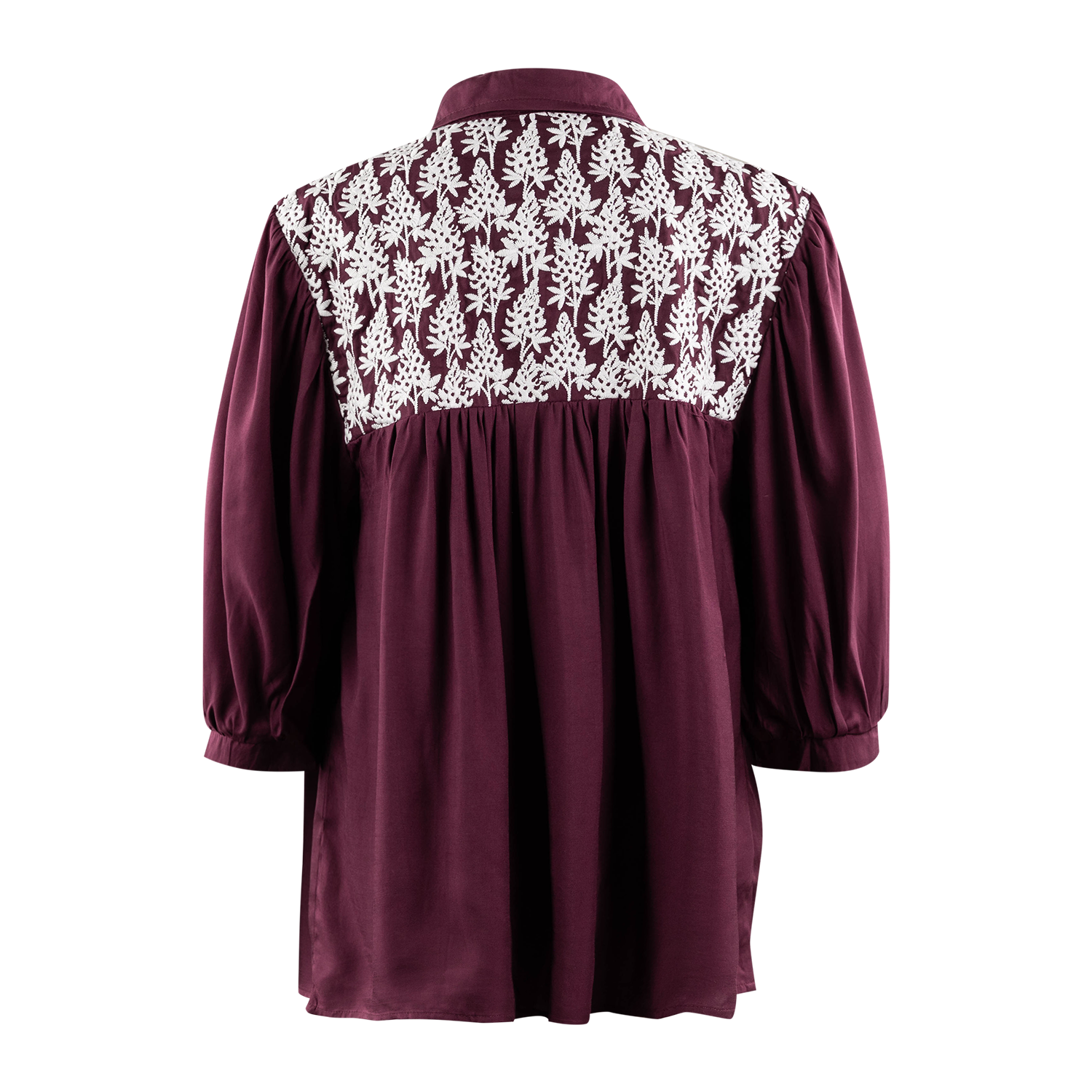 Collegiate Outfitters Bluebonnet Pearl Snap Blouse - Maroon