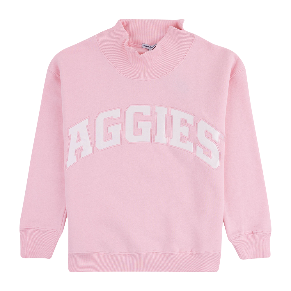 Aggies Collegiate Outfitters Mock Neck Sweatshirt - Pink