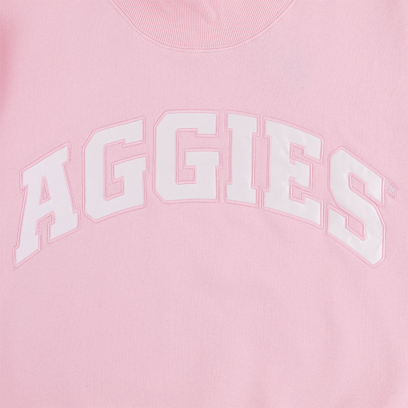 Aggies Collegiate Outfitters Mock Neck Sweatshirt - Pink
