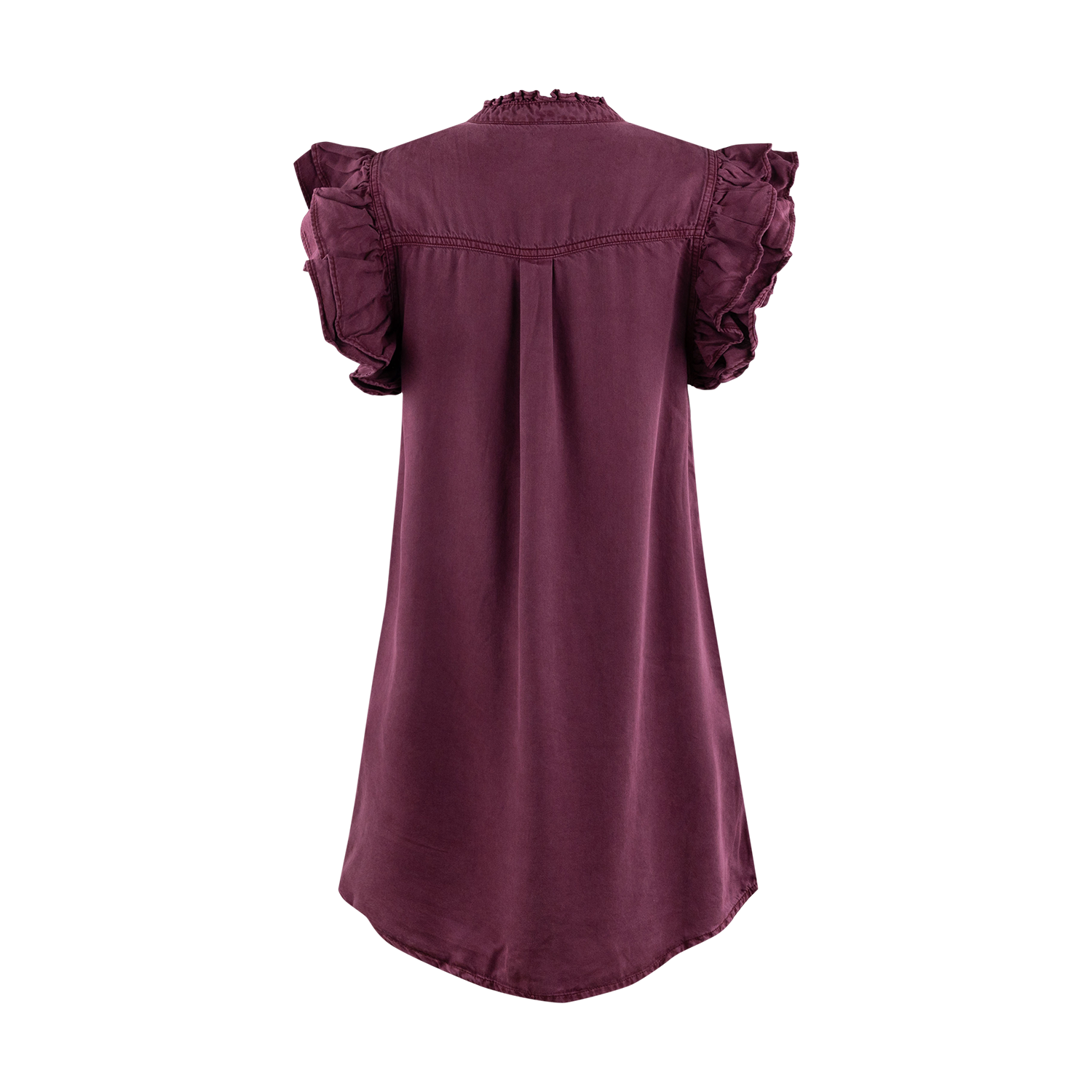 Collegiate Outfitters Button Down Soft Denim Dress - Maroon