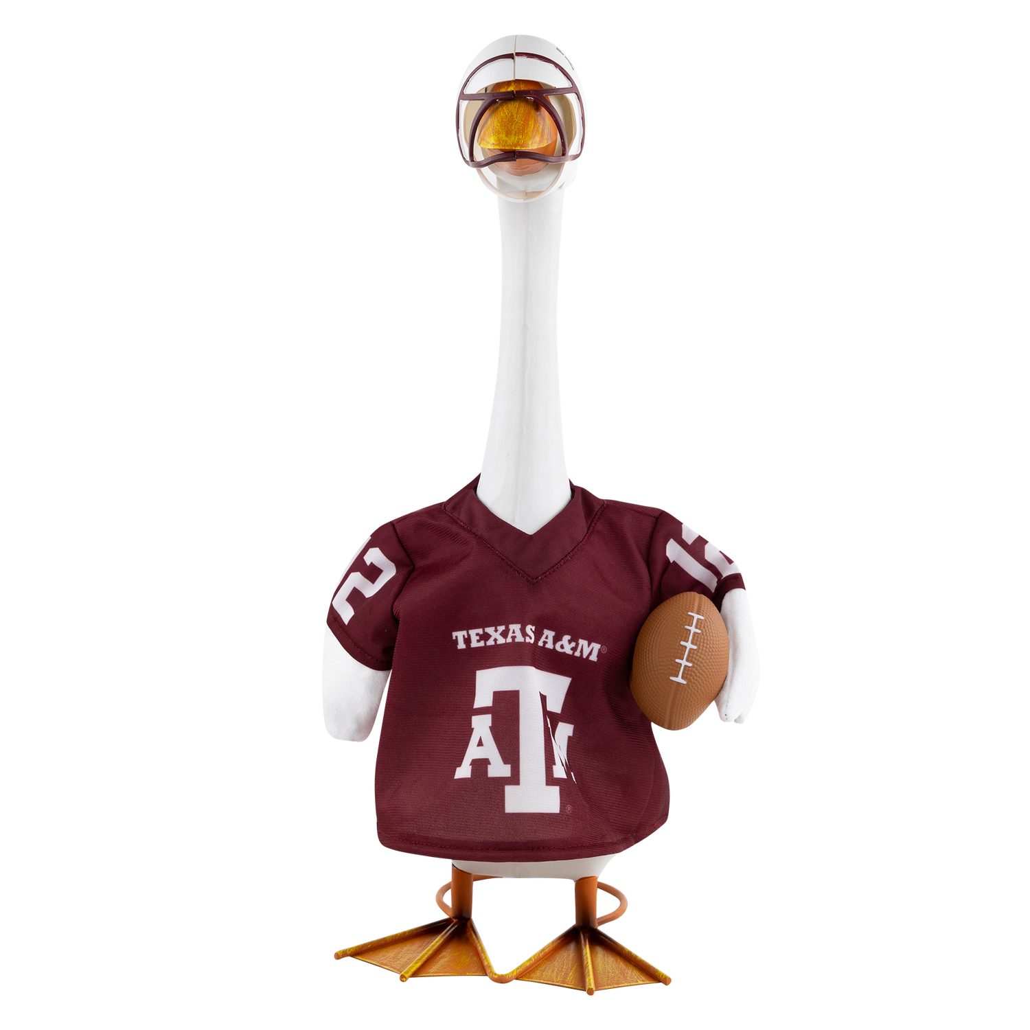 Texas A&M Porch Goose With Jersey - White