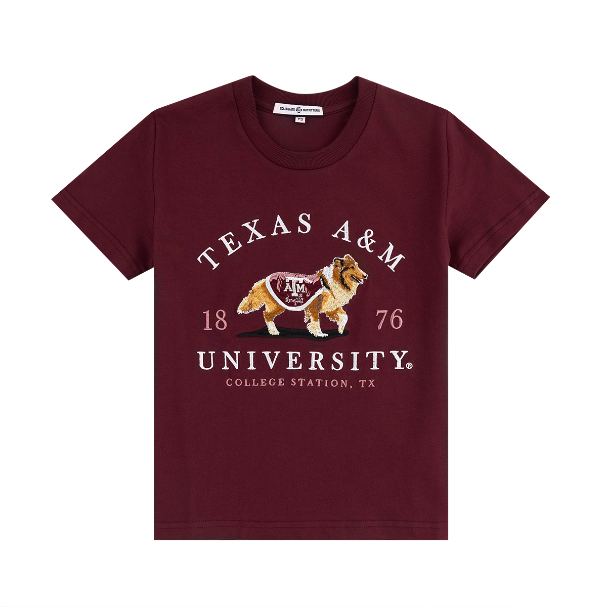 Texas A&M Collegiate Outfitters Embroidered Youth Reveille T-Shirt - Maroon