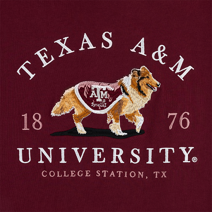 Texas A&M Collegiate Outfitters Embroidered Youth Reveille T-Shirt - Maroon
