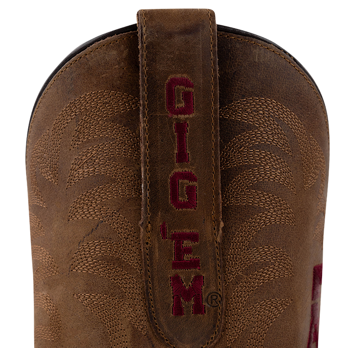 Texas A&M Gameday Boots Men's Square Toe Boot - Brown