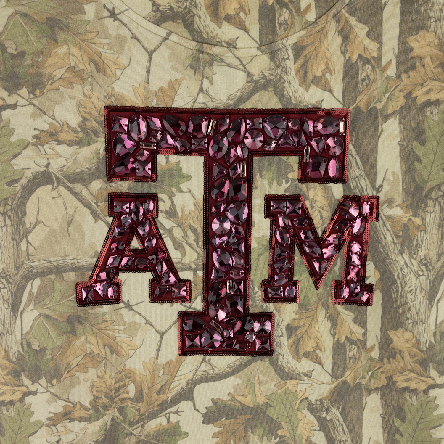 Texas A&M Queen of Sparkles Mock Neck - Camo