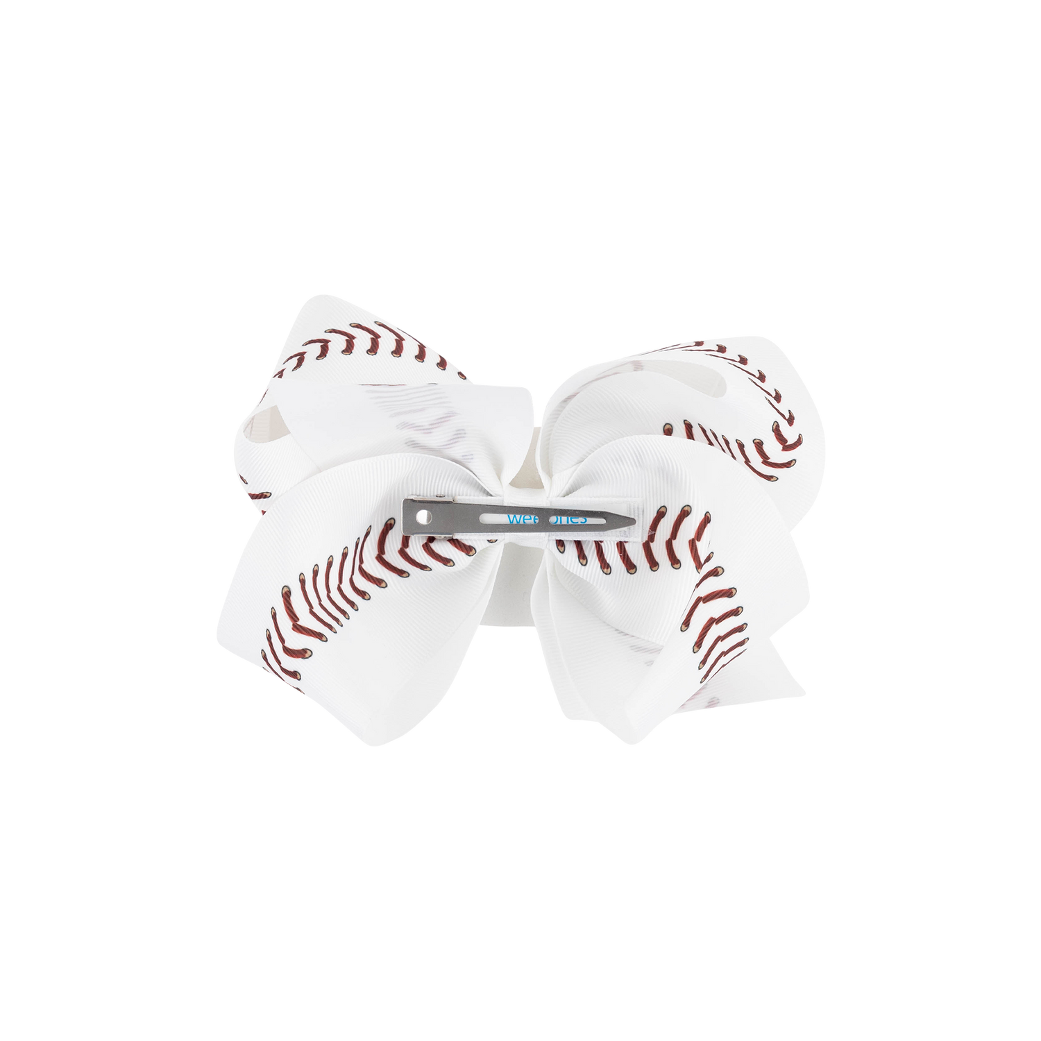 Wee Ones Maroon Lace Baseball Medium Bow