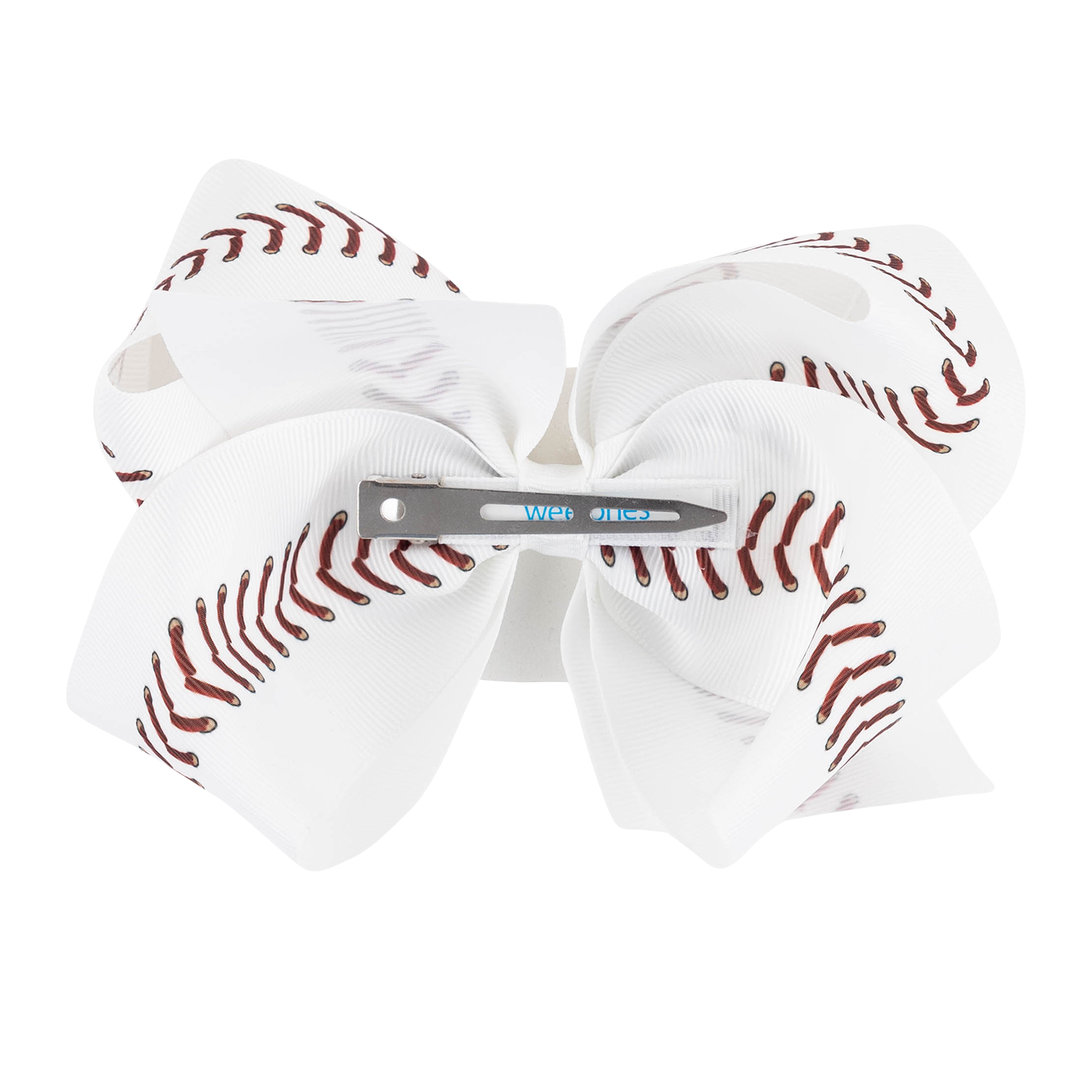 Wee Ones Maroon Lace Baseball Large Bow