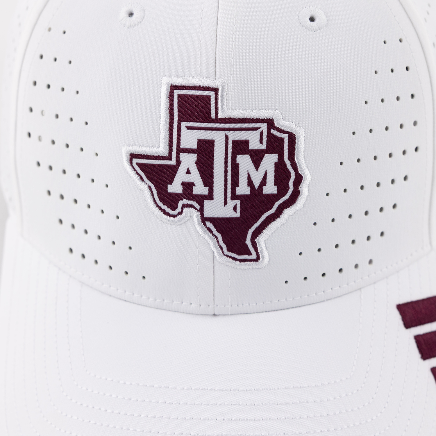 Texas A&M Adidas Lonestar Perforated Structured Hat - White