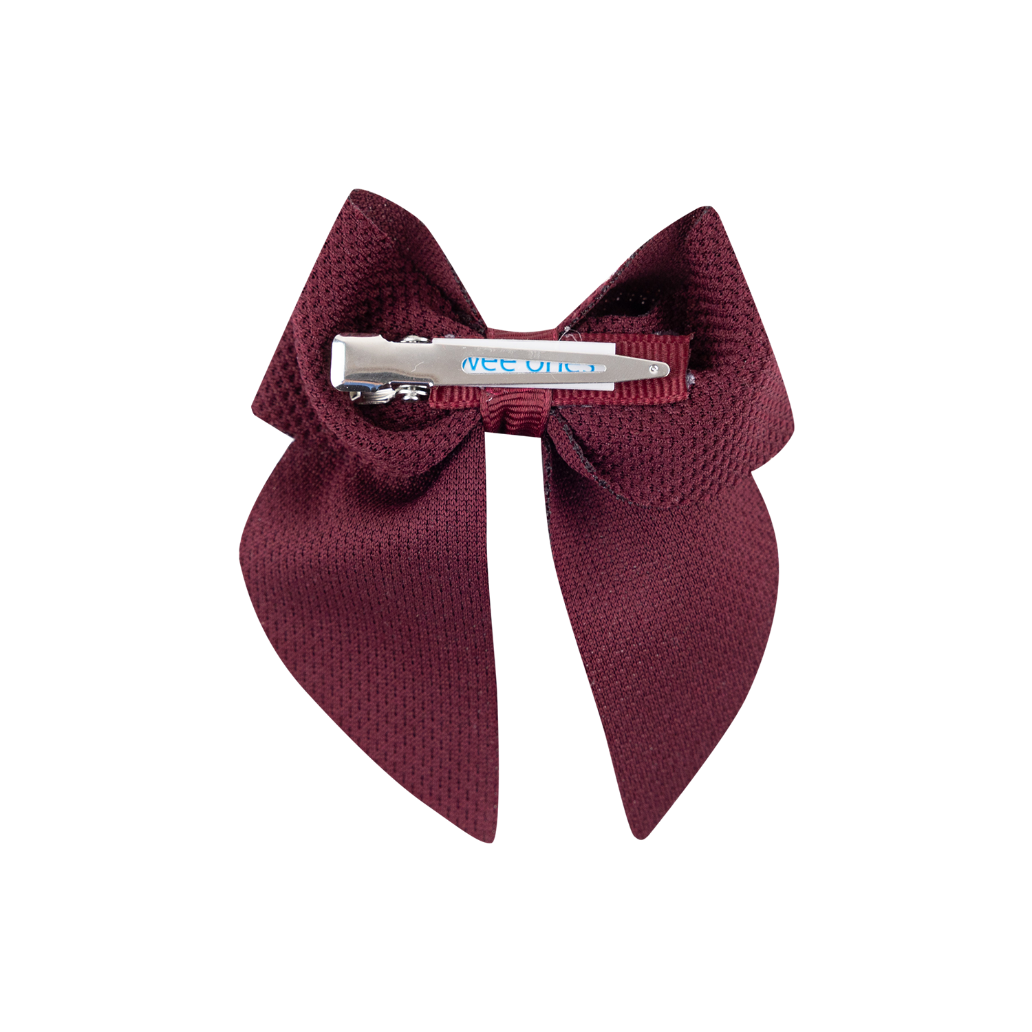 Wee Ones Small Textured Knit Bow - Maroon
