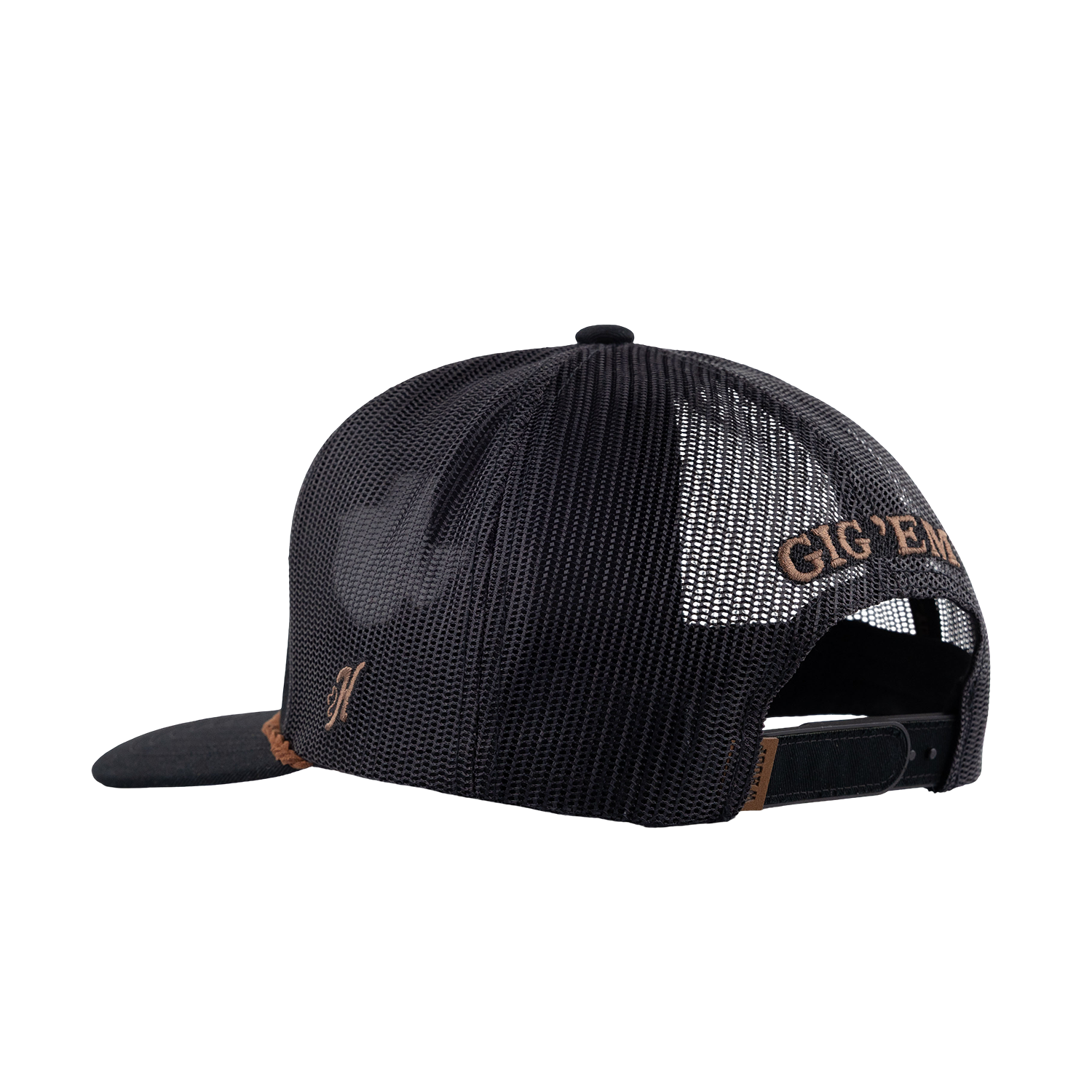 Texas A&M Hooey Lonestar Leather Patch Rope Cap - Black