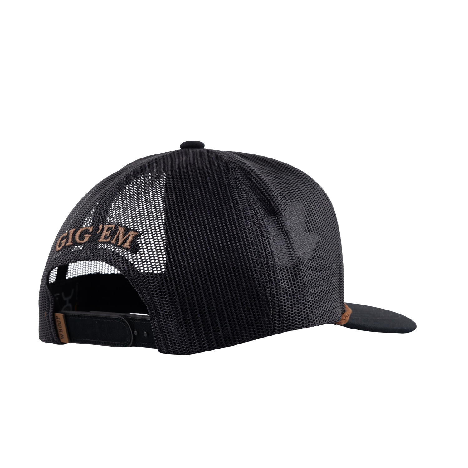 Texas A&M Hooey Lonestar Leather Patch Rope Cap - Black