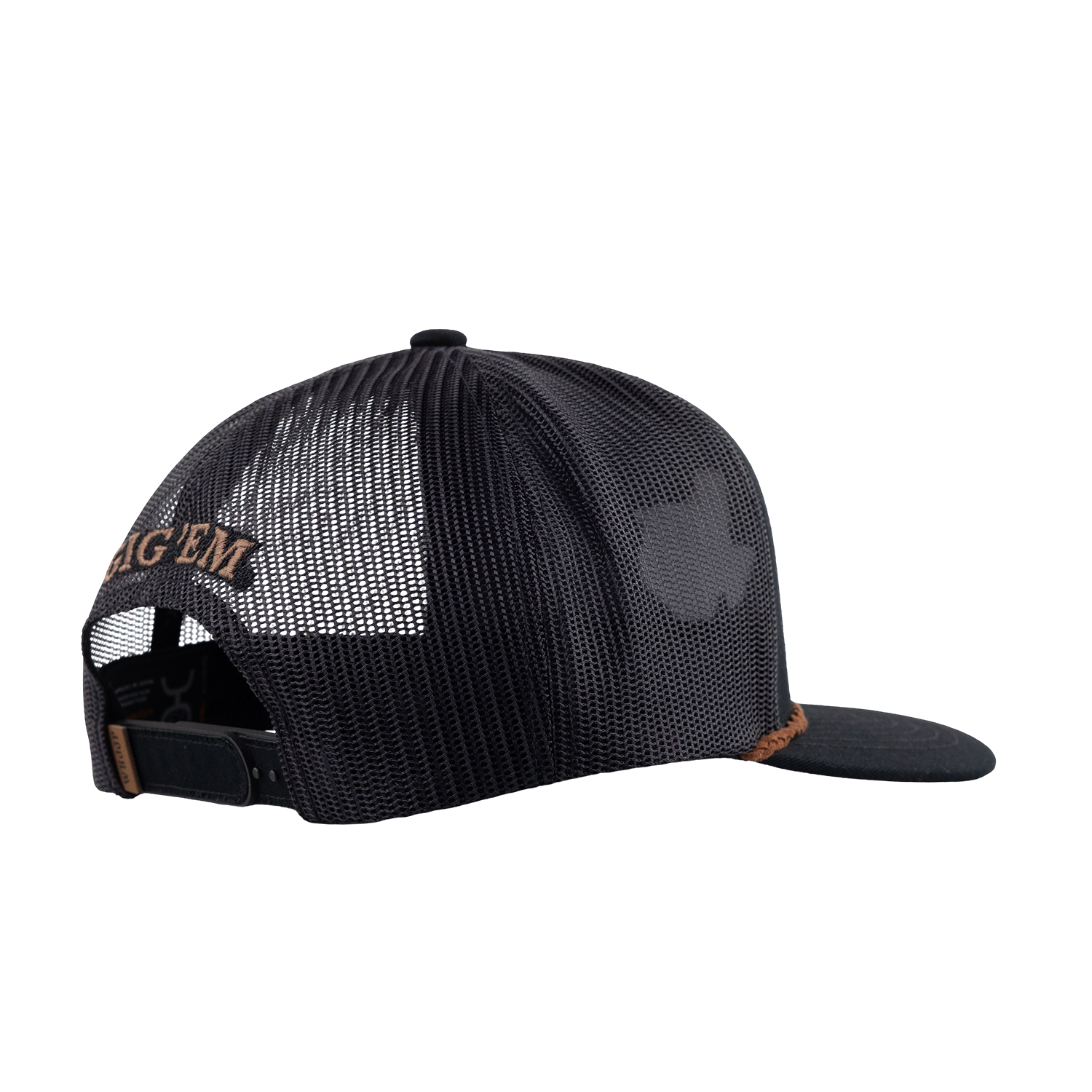 Texas A&M Hooey Lonestar Leather Patch Rope Cap - Black