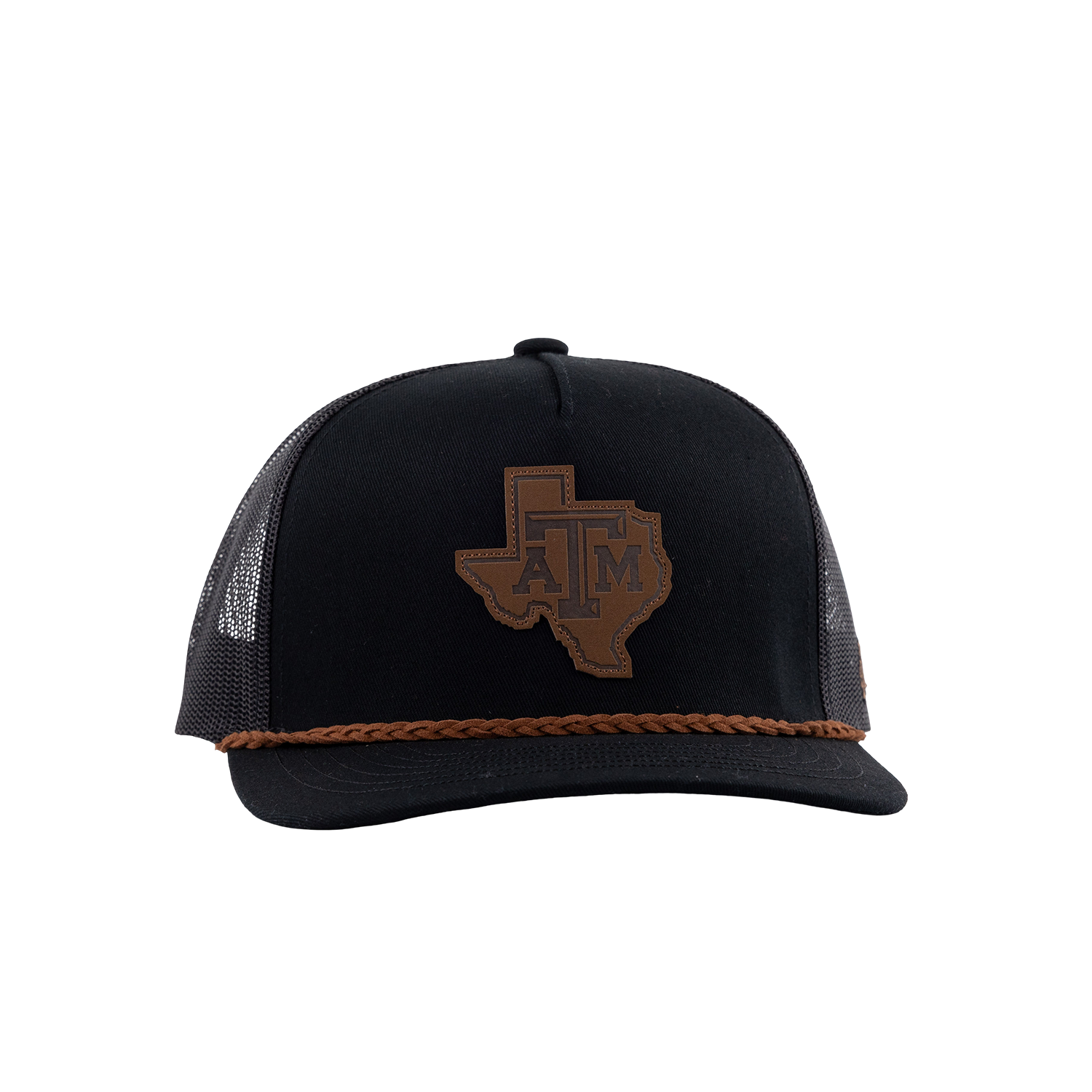 Texas A&M Hooey Lonestar Leather Patch Rope Cap - Black