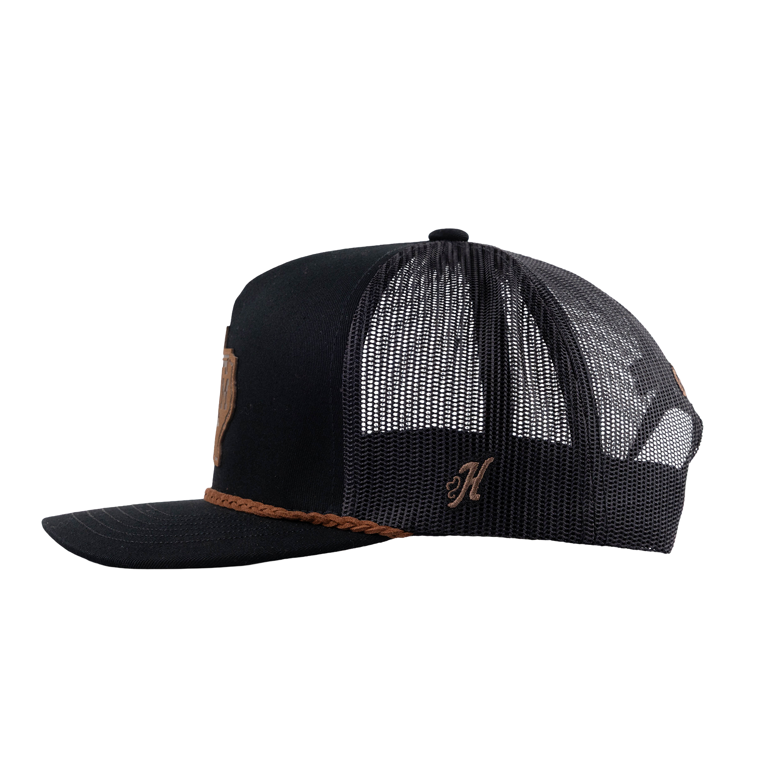 Texas A&M Hooey Lonestar Leather Patch Rope Cap - Black