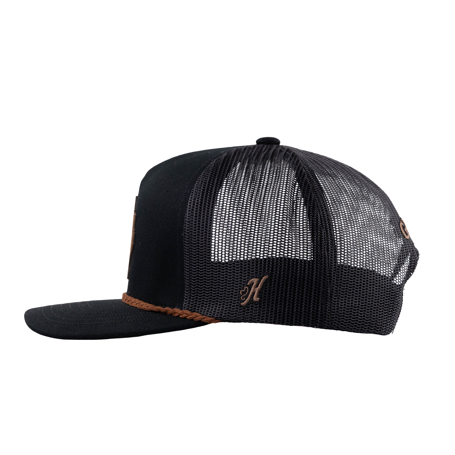 Texas A&M Hooey Lonestar Leather Patch Rope Cap - Black