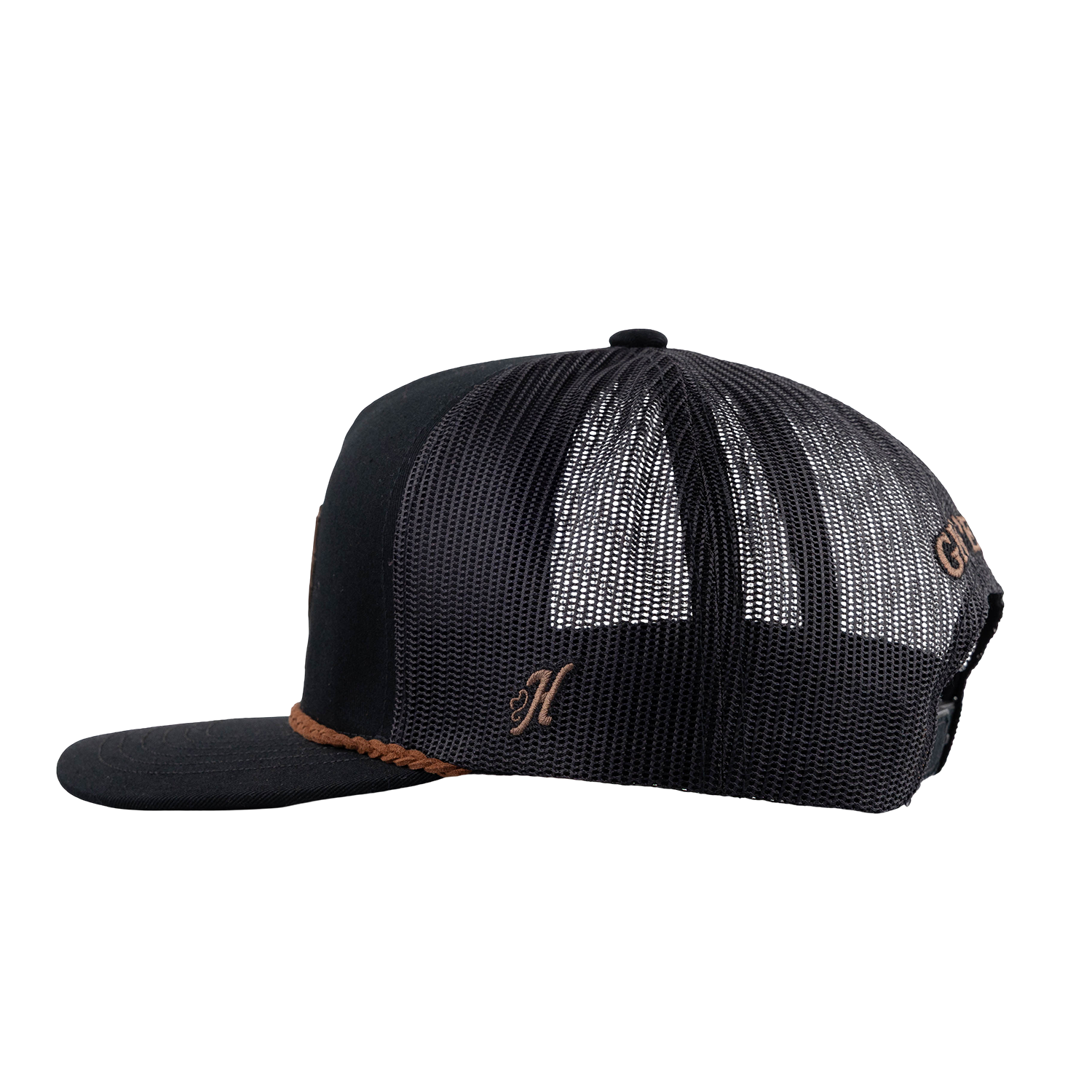 Texas A&M Hooey Lonestar Leather Patch Rope Cap - Black