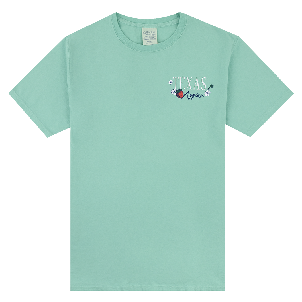 Texas Aggies Fresh Grown Strawberries Hanes T-Shirt - Green