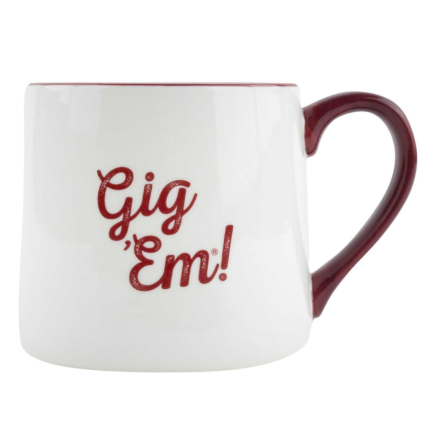 Texas A&M Valiant Reveille Mug - White