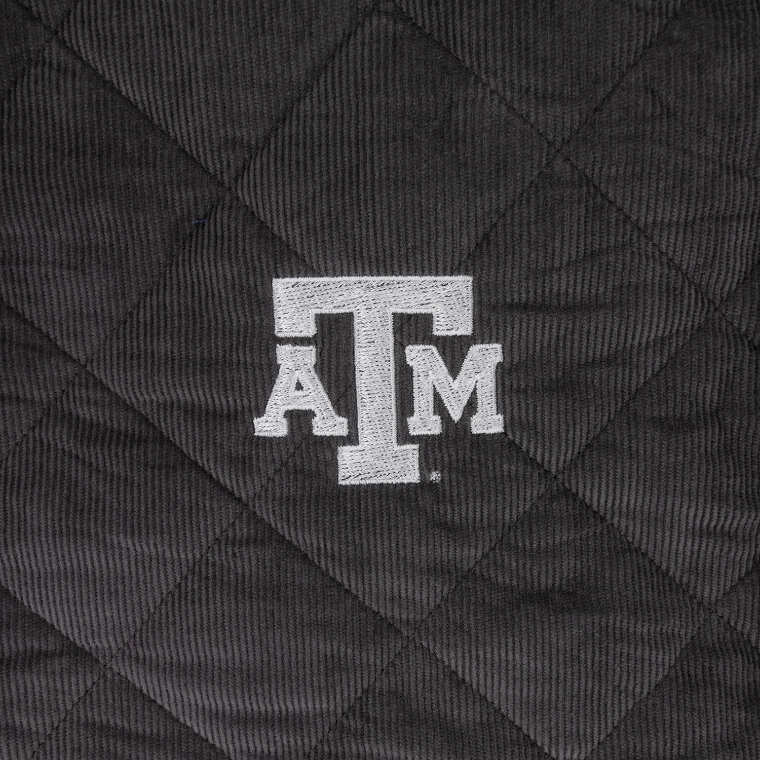 Texas A&M Criquet Men's Corduroy Quilted Shacket - Gray