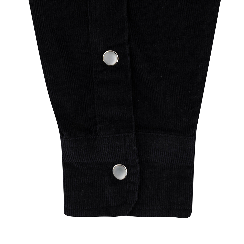 Texas A&M Criquet Corduroy Pearl Snap Long Sleeve - Black
