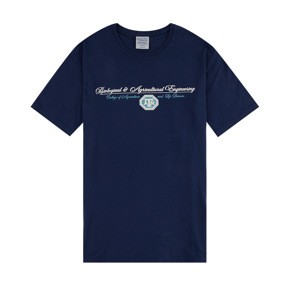 Texas A&M Hanes Scoates Hall T-Shirt - Blue