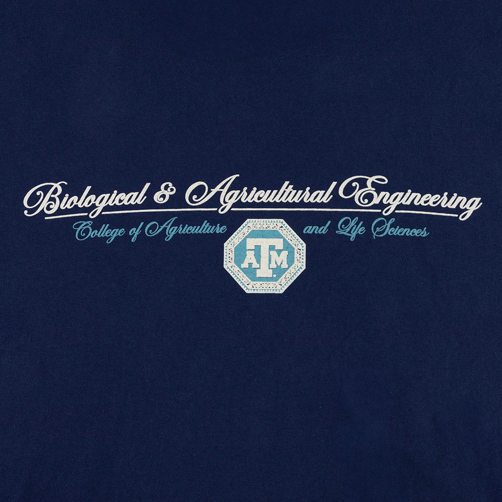 Texas A&M Hanes Scoates Hall T-Shirt - Blue