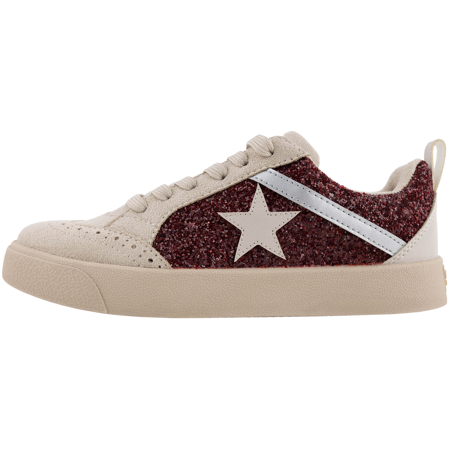 Collegiate Outfitters Starlight Glitter Sneaker - Maroon