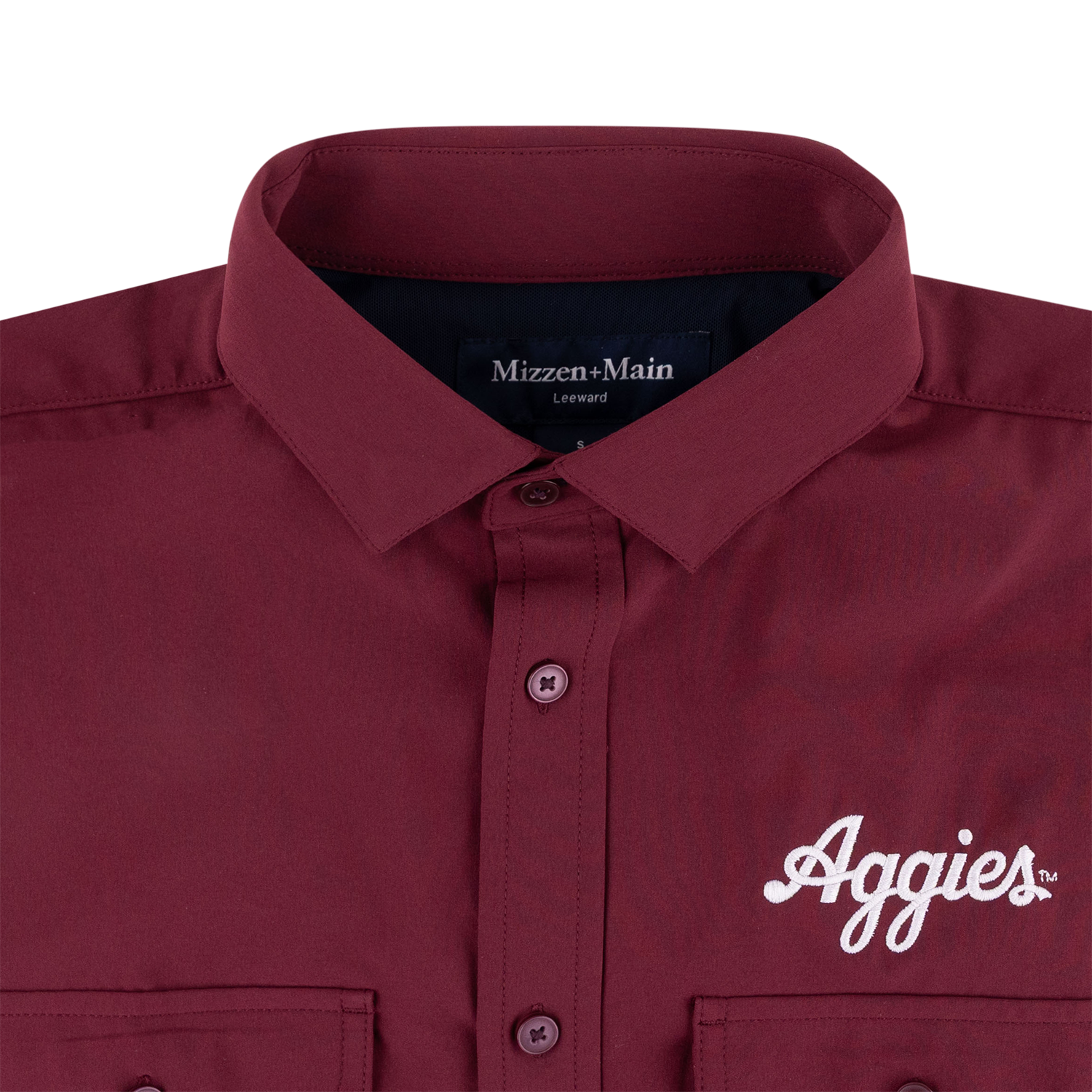 Script Aggies Mizzen + Main Leeward Tailgate Button Down - Maroon