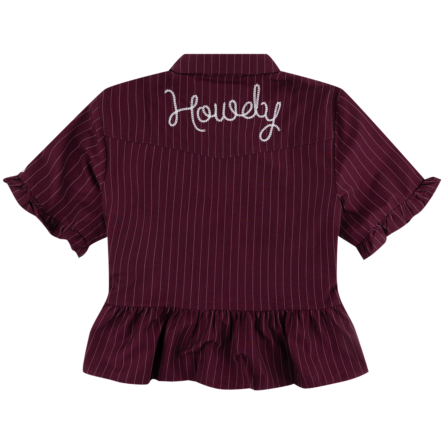 Oh My Stars Peplum Howdy Top - Maroon