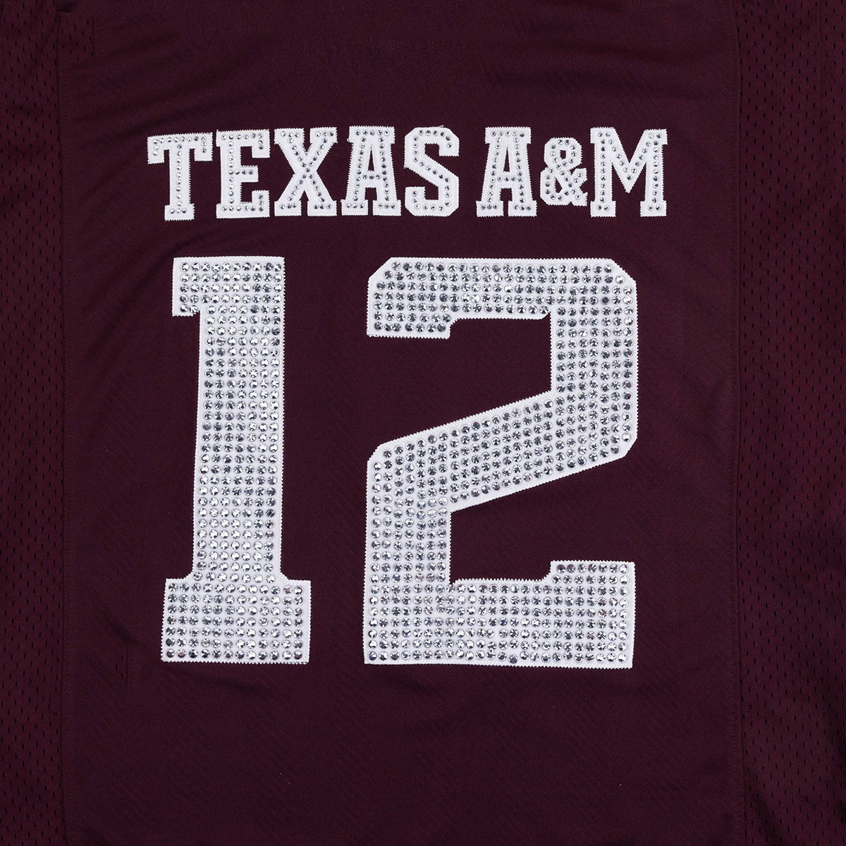 Texas A&M Collegiate Outfitters Rhinestone Football Jersey - Maroon