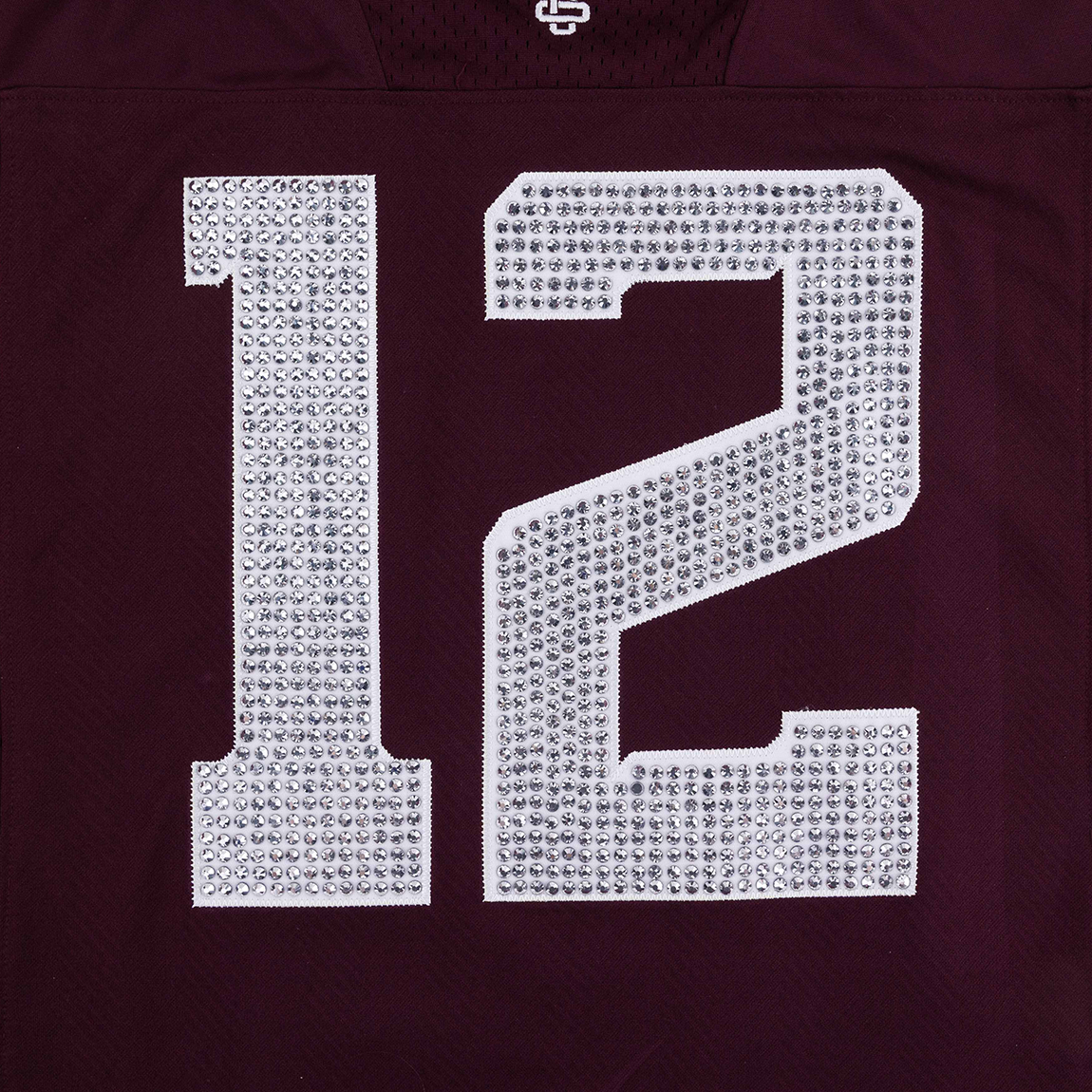 Texas A&M Collegiate Outfitters Rhinestone Football Jersey - Maroon