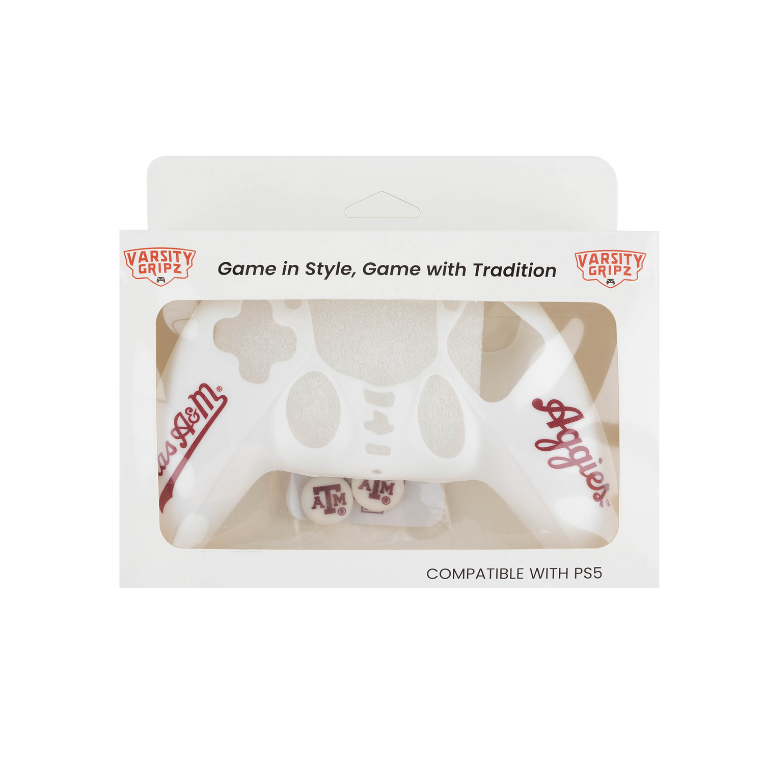 Texas A&M Varsity Gripz PS5 Away Bundle - White