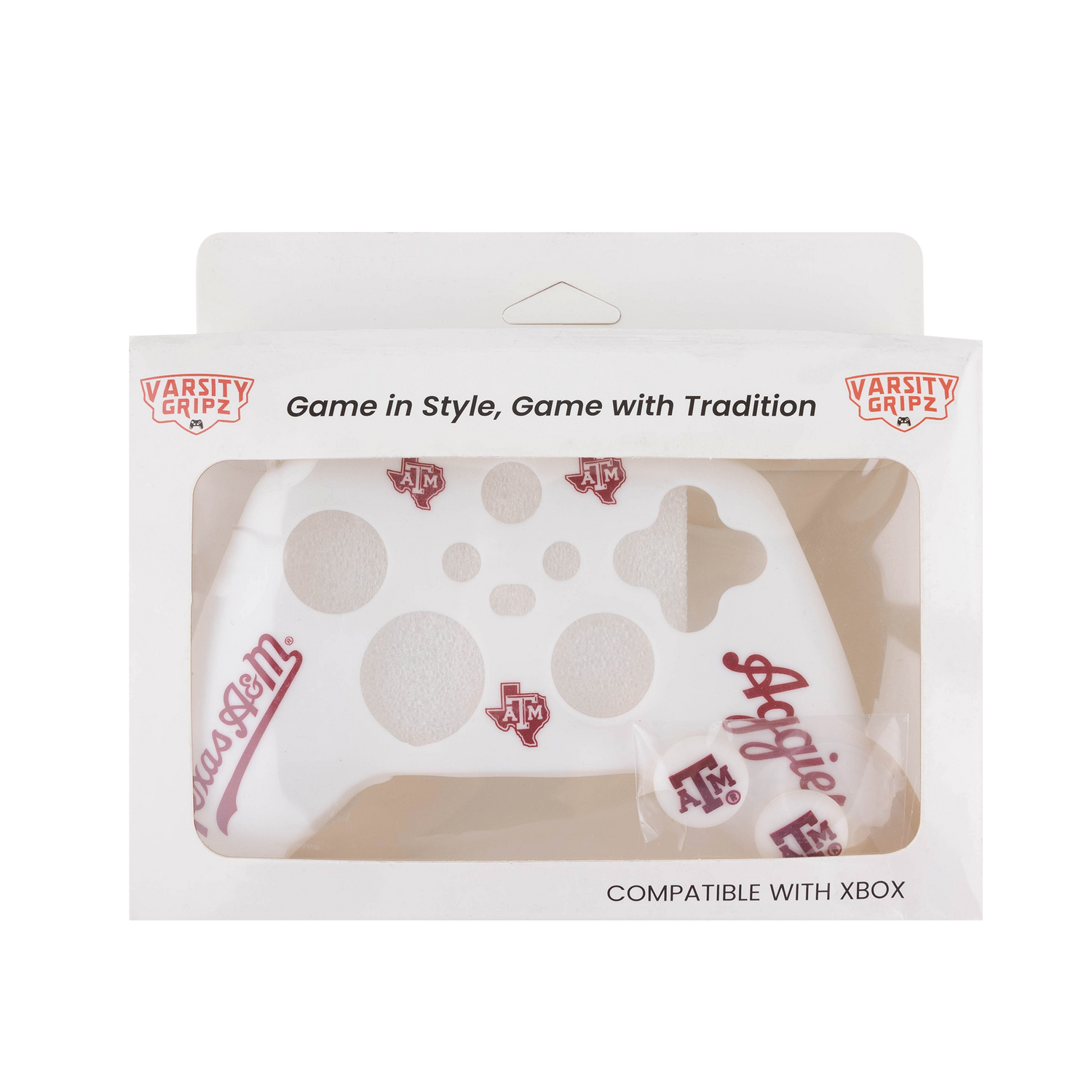 Texas A&M Varsity Gripz Xbox Away Starter Bundle - White