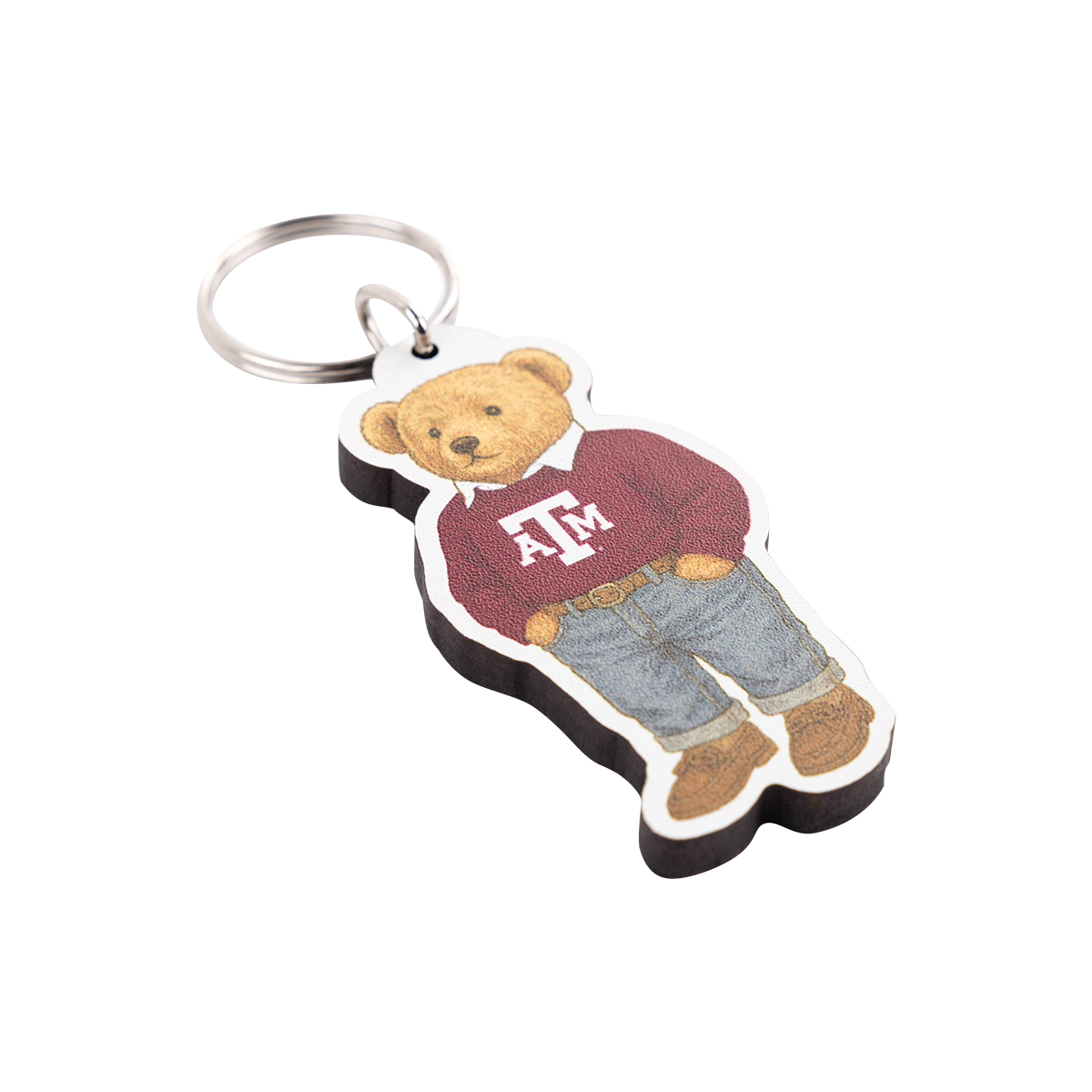Texas A&M Teddy Bear Wooden Keytag