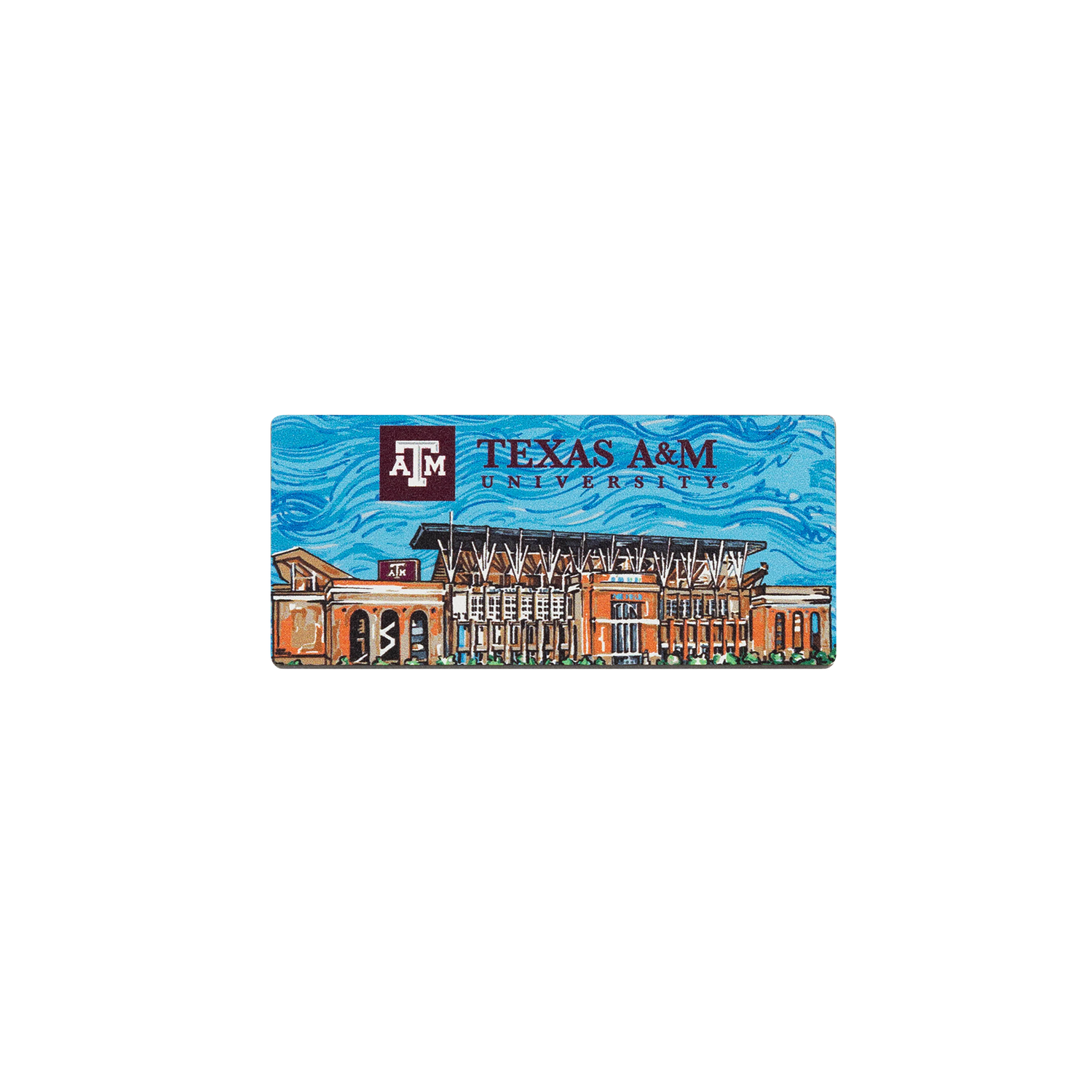 Justin Patten Kyle Field Recycled Wood Magnet