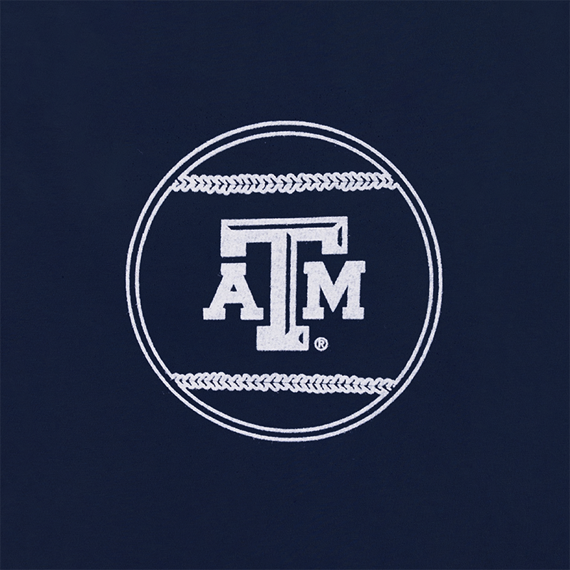 Texas A&M Olsen Field Watercolor T-Shirt - Blue