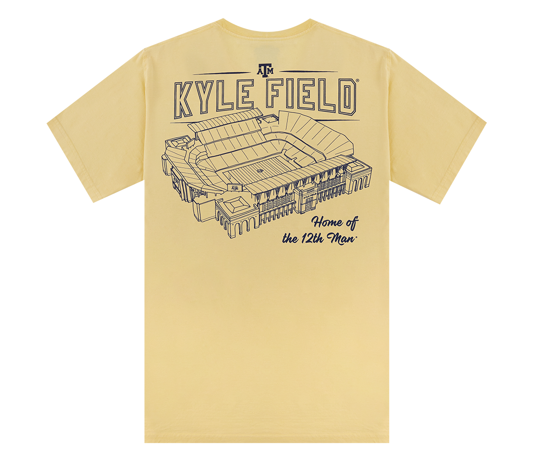 Texas A&M Kyle Field T-Shirt - Yellow