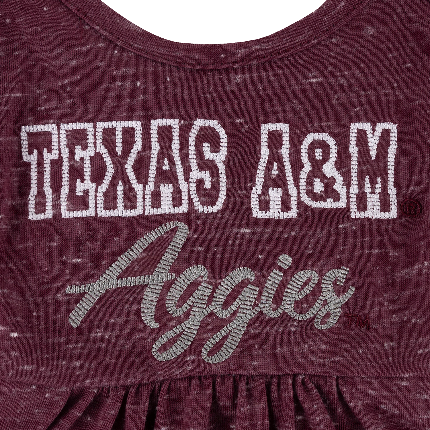Texas A&M Colosseum Infant Long Sleeve Bow Dress - Maroon