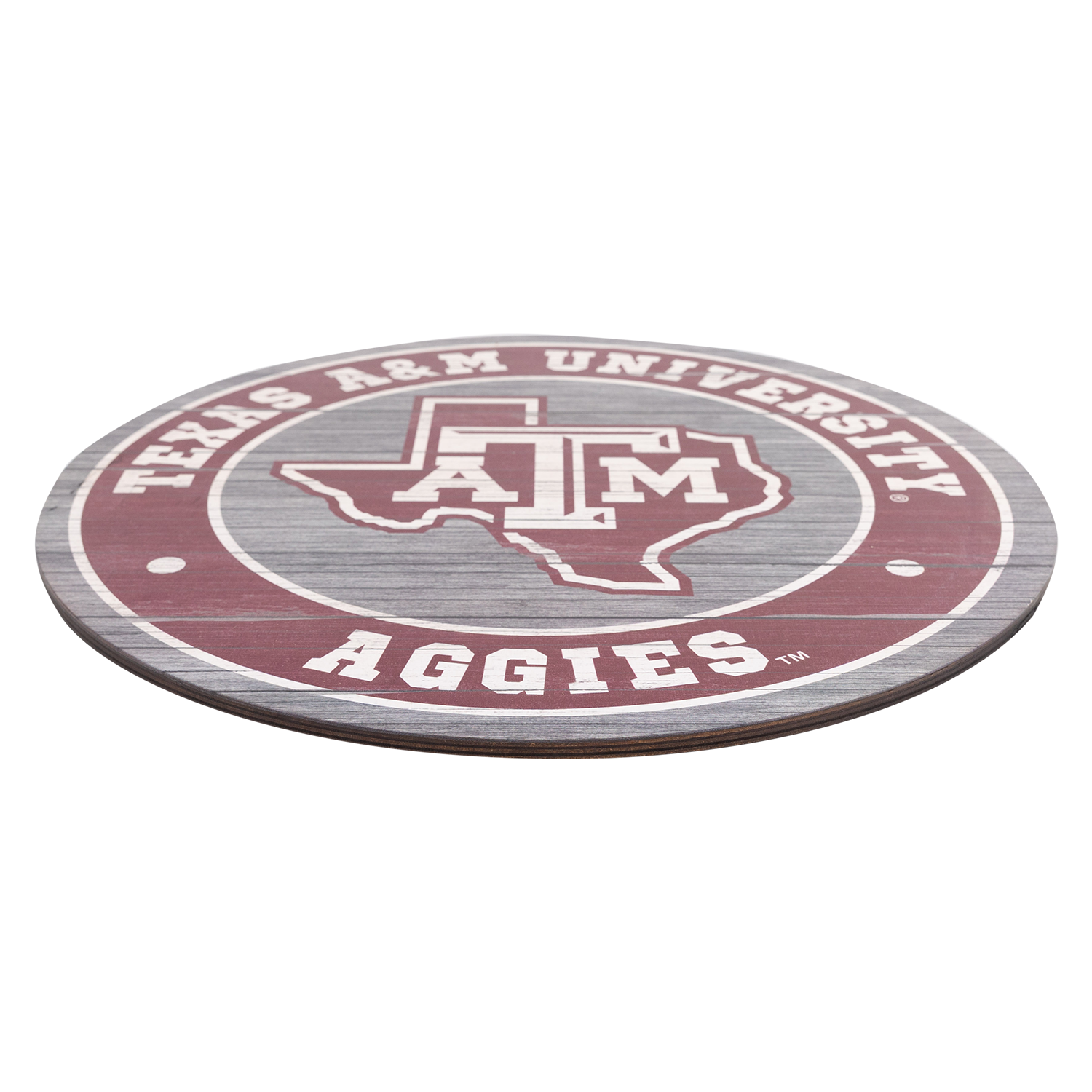 Texas A&M Timeless Etchings 18" Round Lonestar Sign