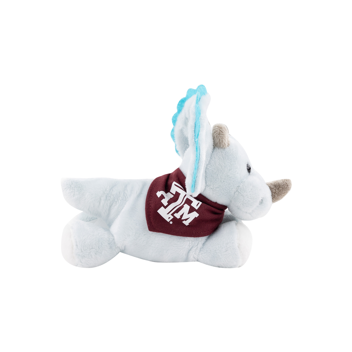 Texas A&M Short Stacks Triceratops Plush Animal with Bandana