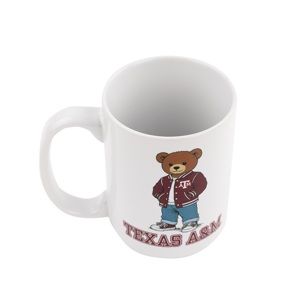 Texas A&M Bear Mug - White